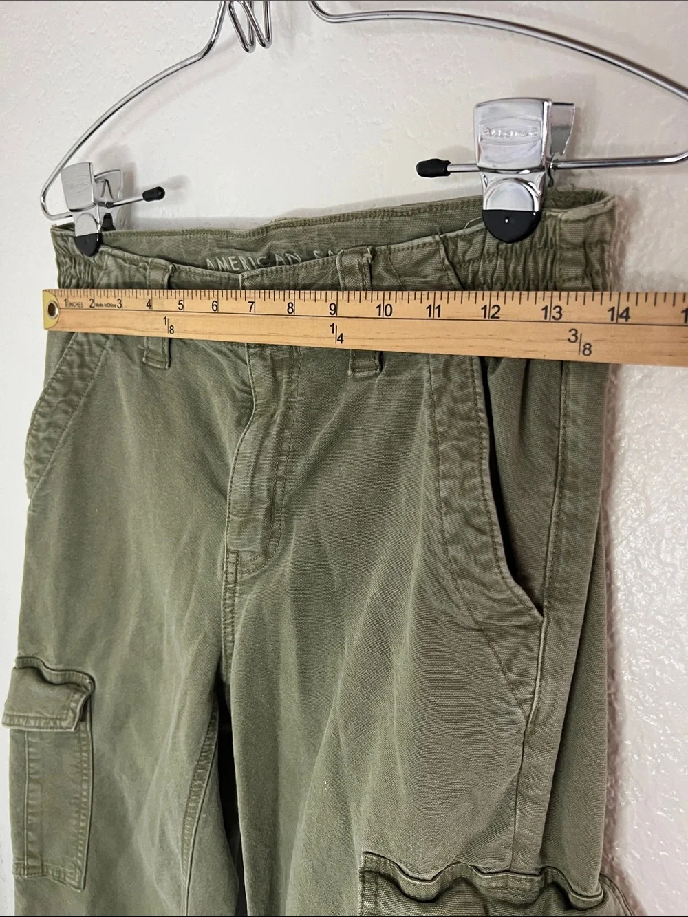 American Eagle Olive green Cargo Women’s Jeans Casual High-Rise Utility Pants 2